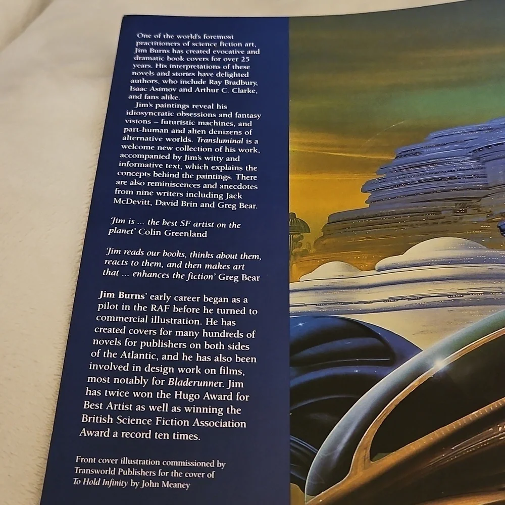 Transluminal The Paintings of Jim Burns 1999 Collectible Paperback Book